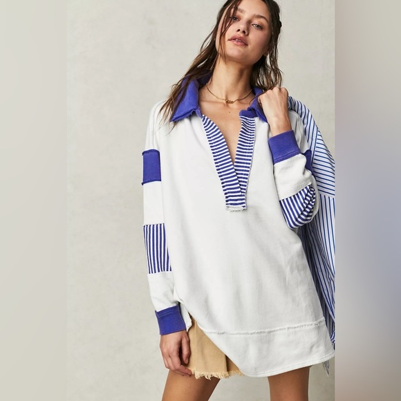 Free People Tops - Free People Clean Prep Polo Top